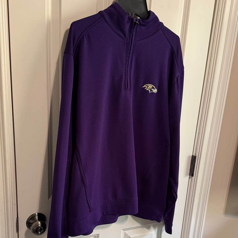 Cutter & Buck Baltimore Ravens Purple Men's quarter zip Jacket size large